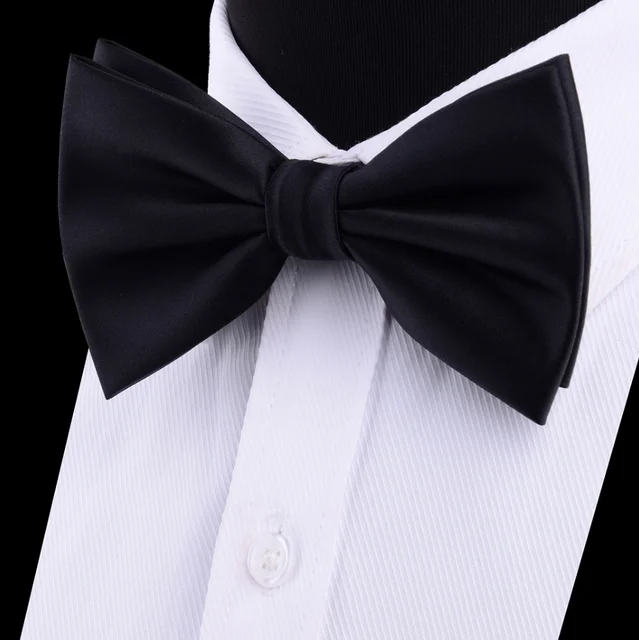 Classic Bow Tie For Man Solid Color Water Proof Double Fold Bowtie Party Wedding Accessories Female Tie Gifts For Man 1