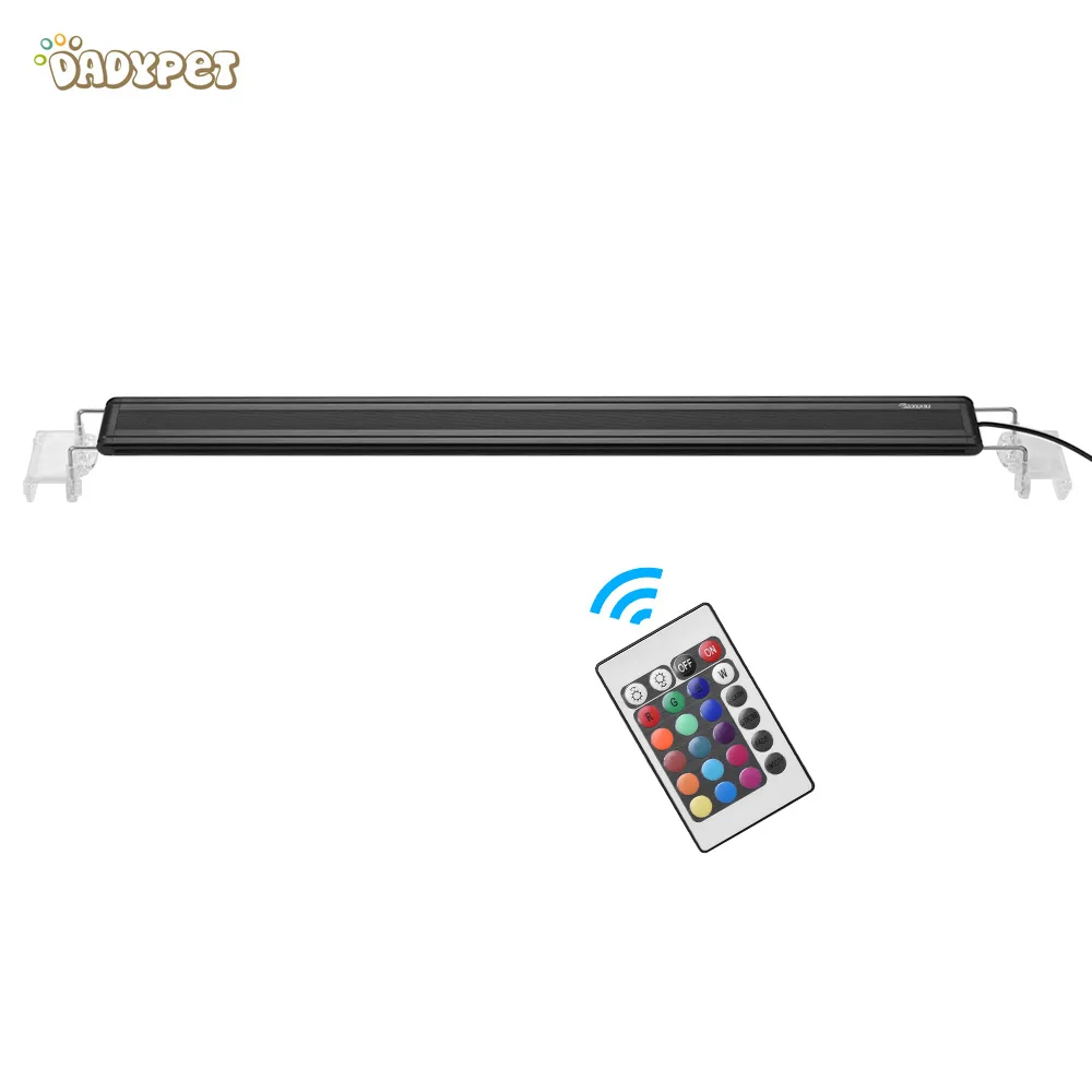 

HL-3060C Aquarium LED Lighting Fish Tank Light RGB LED Light Aquarium Lamp with Extendable Brackets and IR Remote Control