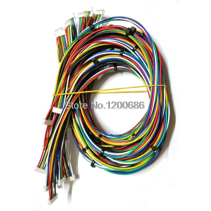 

60CM 10 SETS 51021 Series 1.25MM 1.25 2P 3P 4P 5P 6 Pin Female Female Double Connector with Flat Cable 600MM 1007 28 AWG