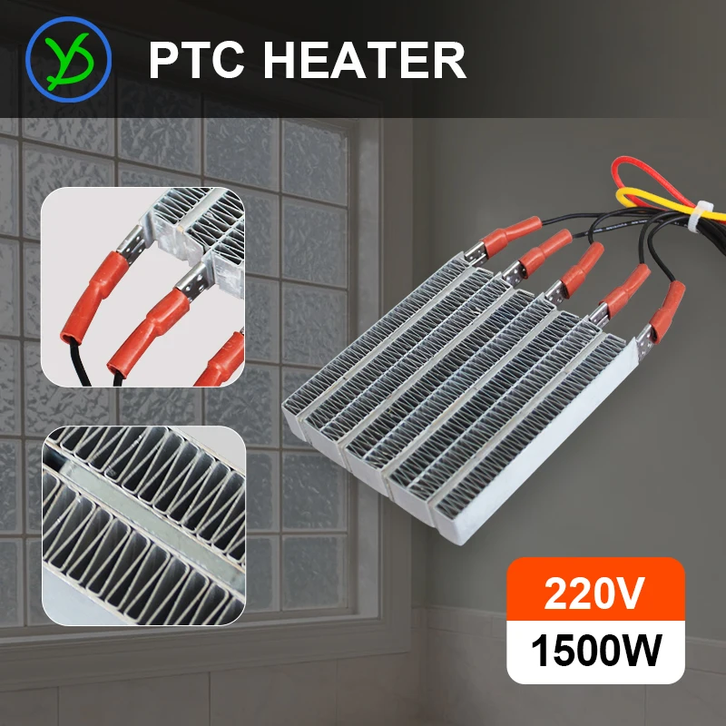 1500W 220V Thermostatic PTC heating element ceramic air heater for drying  machine With wiring - AliExpress