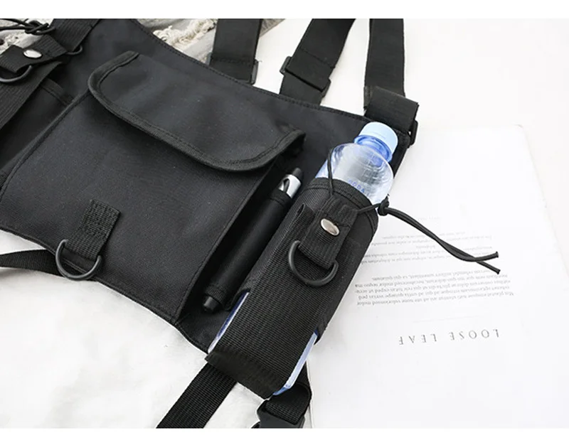 Унисекс модные грудной клетки сумка поясная сумка Для мужчин хип-хоп Уличная функциональные тактические нагрудная сумка в стиле casual дорожная сумка через плечо, сумки через плечо