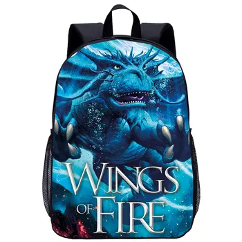 

17 Inch Wing of Fire Personalized Book Bags Dragon Print School Backpack Large Capacity Kids Schoolbag Back to School