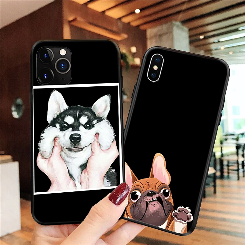 Cute Pug Dog Funny French Bulldog Case for iPhone 11 Pro Max X XR XS 5S 6 6S 7 8 Plus TPU Phone Cover For Huawei Mate20 P20 Lite | Мобильные