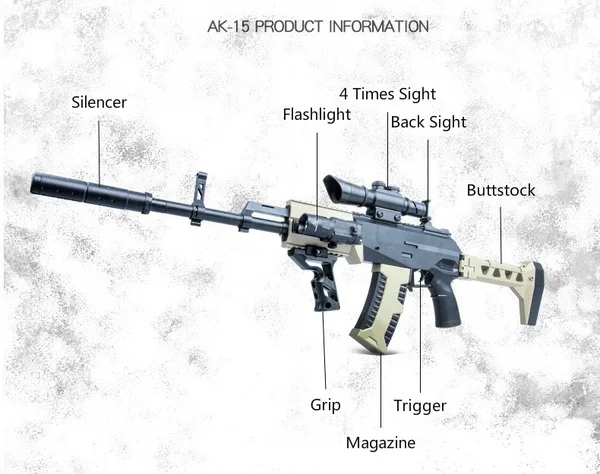 Безопасная электрическая версия M762, детские игрушки, пистолет, уличная игра CS, Пейнтбольный пистолет, детский подарок, детская игрушка, водяной пистолет, детские рождественские подарки - Цвет: Khaki -Manual