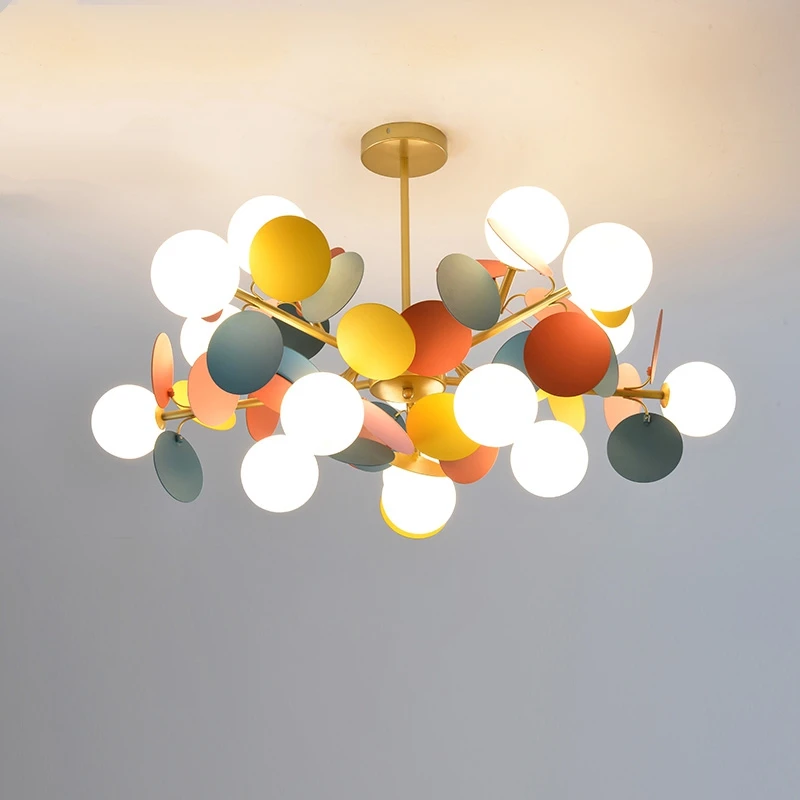

Modern Iron Pendant Lights Lamp LED Pending Lighting Multicolor Living Room Bedroom Dining Room Loft Home Decor Hanging Lamp