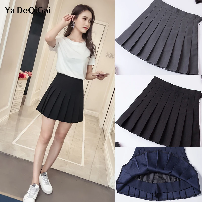 Новая летняя женская плиссированная юбка для девочек, Корейская элегантная плиссированная юбка с высокой талией, для соревнований, для девочек, для отдыха