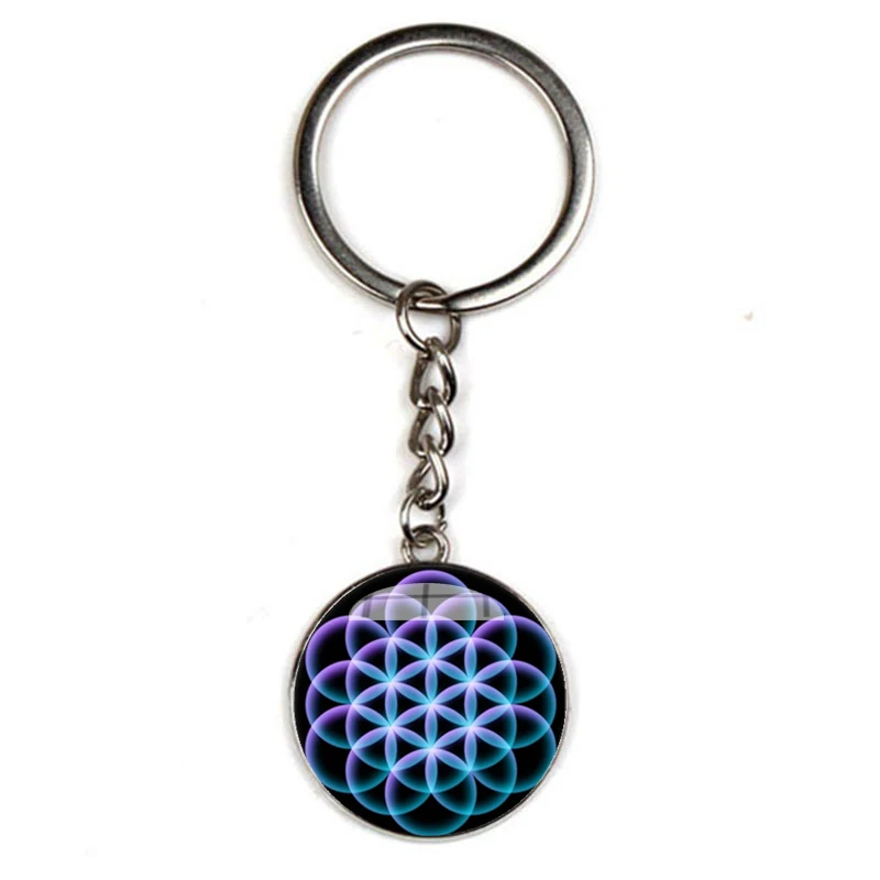 Флуоресцентный Синий Геометрический Цветочный Кабошон ручной работы