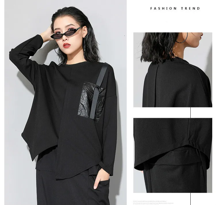 Max LuLu Осенняя мода корейский стиль женские футболки в стиле панк женские Лоскутные Kawaii Свободные футболки Повседневная одежда плюс Размеры