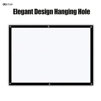 

DOITOP 150 inch 16:9 Portable White Projection Screen HD Projection Curtain High-definition Projector Screen For Home Office