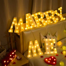 26 Английских Букв светильник s светодиодный символ моделирования лампы 3D Настенный Свадебный ночной Светильник Рождественский для домашней вечеринки на день рождения украшения