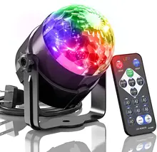 Mini boule Disco de noël avec télécommande, projecteur Laser, effet de décoration de scène pour fête à domicile 