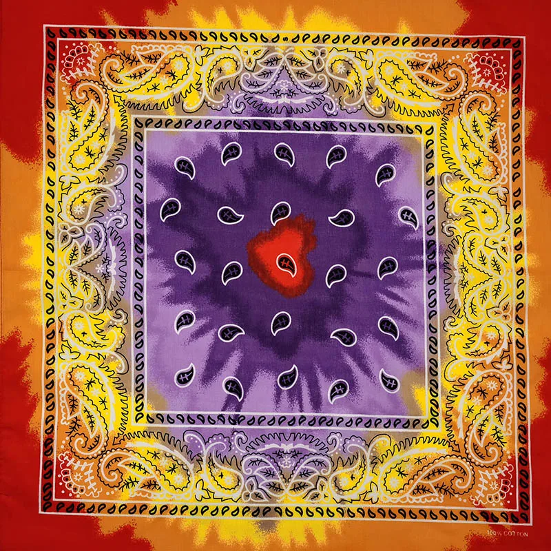 Hip Hop Cotton Scarf Bandana Gradient Square Headband for Women/Men/Boys/Girls cycling bandana bandana headscarf cotton bandana camouflage bandana motorcycle bandana multifunctional bandana bandana neck cover