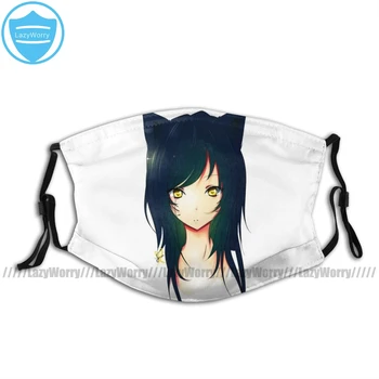

League Of Legends Mouth Face Mask Ahri From League Of Legends Facial Mask Funny Kawai with 2 Filters for Adult