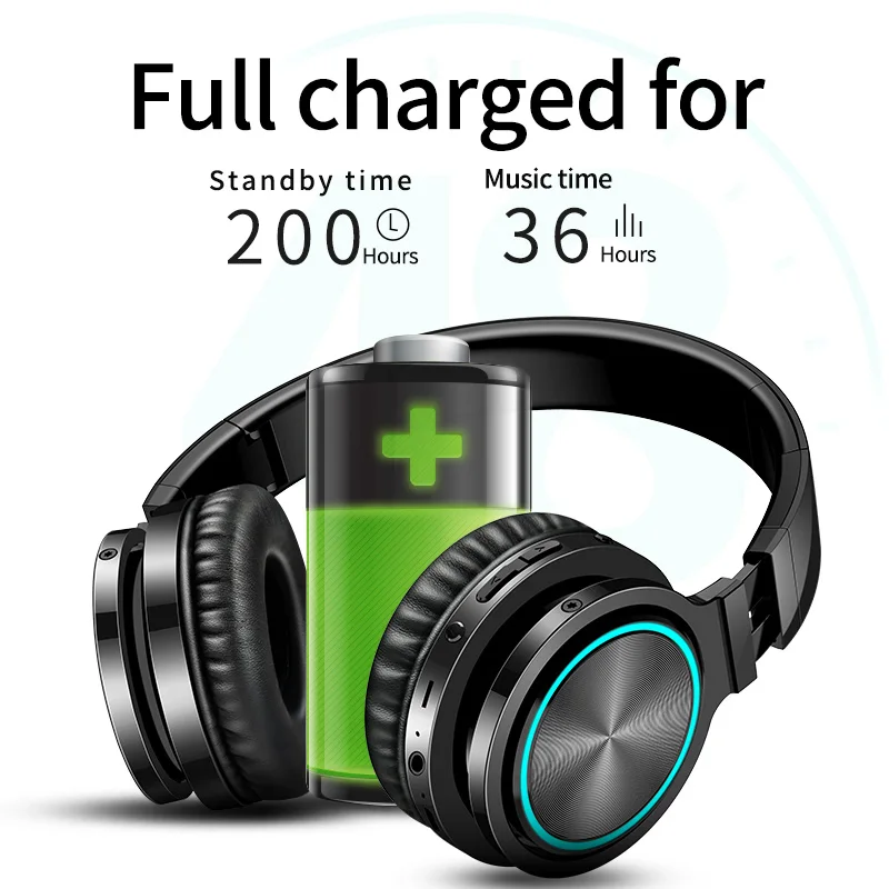 Picun B12 Беспроводной наушники Bluetooth 5 0 с 7 цветов светодиодный светильник 36H
