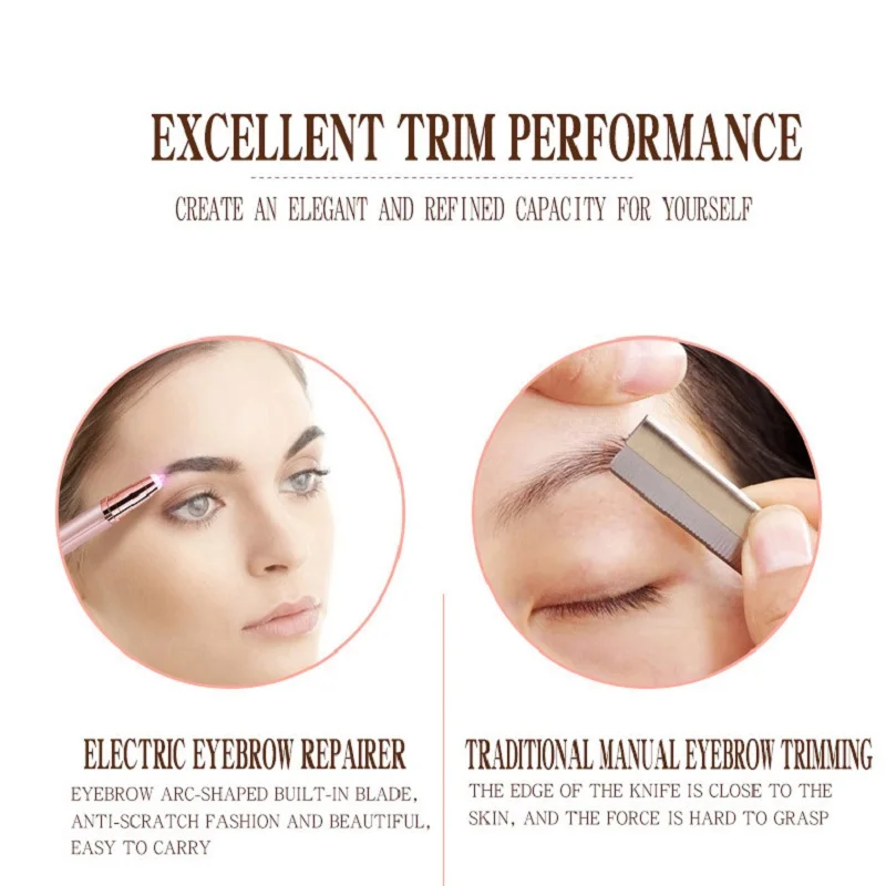 NEW Multicolor Mini Eyebrow Shaver Instant Painless Electric Face Brows Hair Remover Epilator Portable