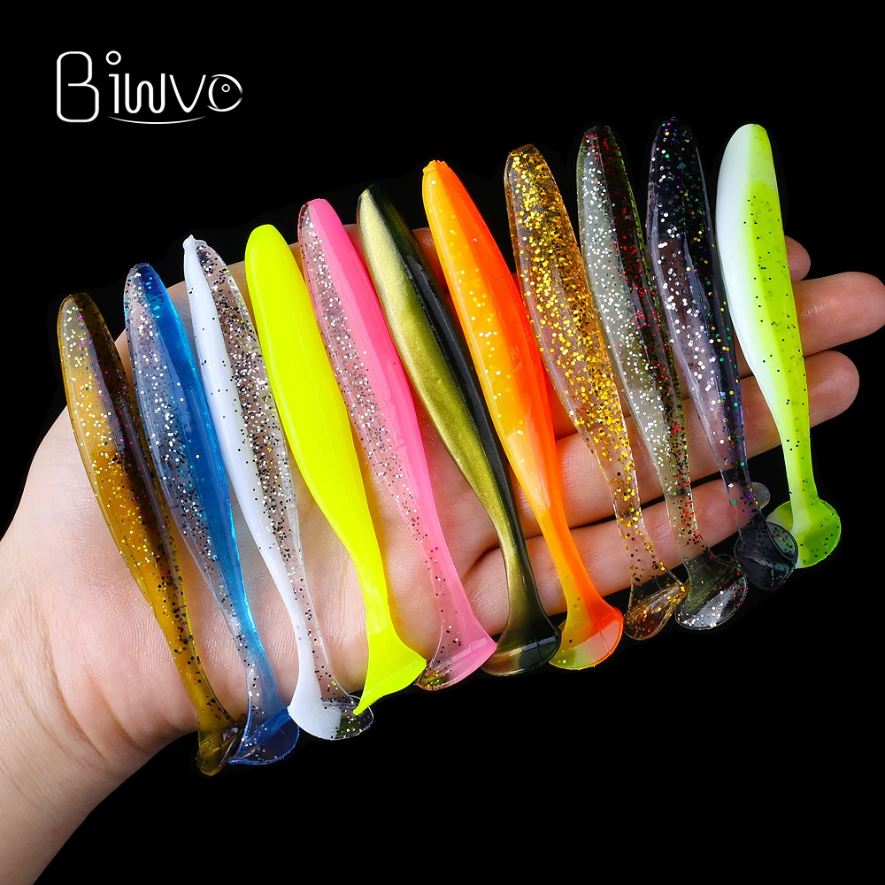 

BIWVO 7/10CM 50Pcs Silicone Soft Worm Lure Artificial Bait Goods For Fishing Floating Swimbait Accessories Fish Tackle