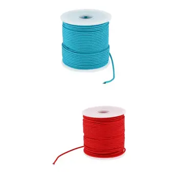 

2 Pieces 50m Nylon Guyline Canopy Tent Rope Guy Line Cord Paracord, Blue+Red