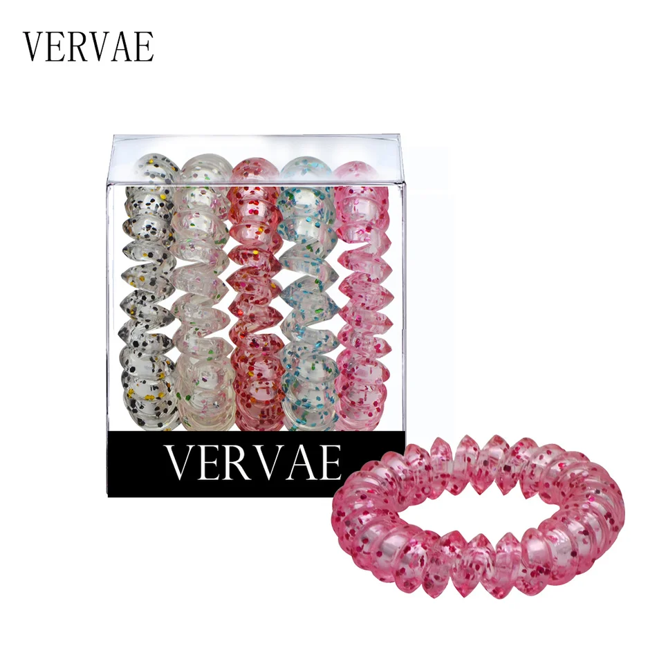 5 Pcs Elastic Hair Bands For Women Hair Accessories Girl's Clear Hair