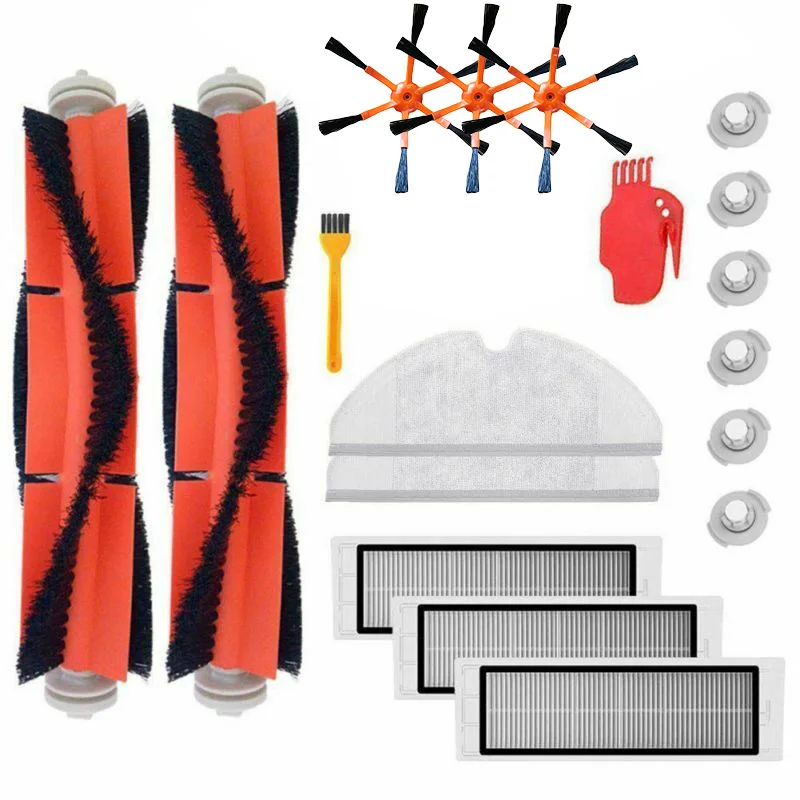 Vacuum Cleaner Accessories Main Side Brush Filter Set For Roborock S50 S55 S51 T60 Replacement Household Appliances Parts