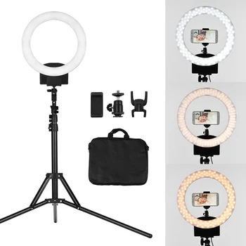 

12 Inch LED Ring Light Ringlight with Desk Bracket Ballhead Tripod Stand for Makeup Video Shooting Live Streaming Photographing