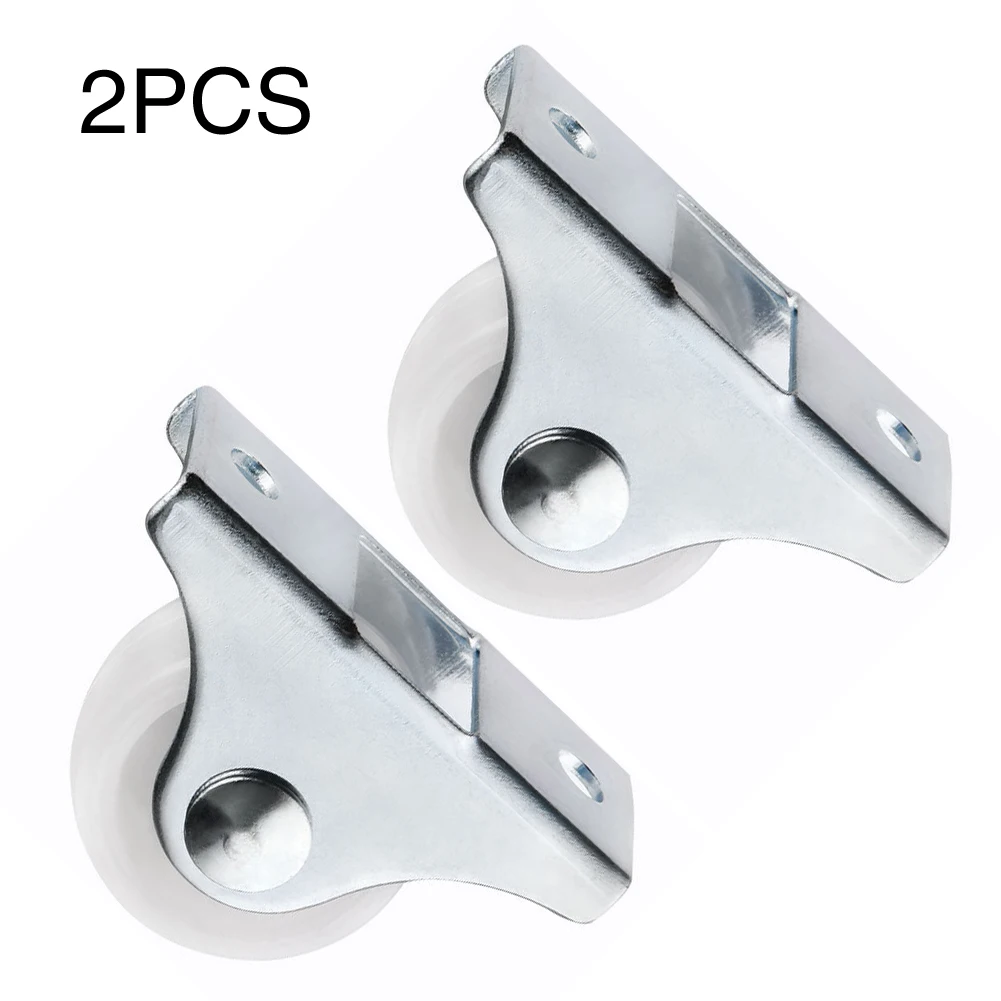 Caster Wheel 2 Pcs Shopping Cart Drawer Easy Install PP Flexible Move Fixed Replacement Rigid Directional Furniture Practical Metal Top Plate