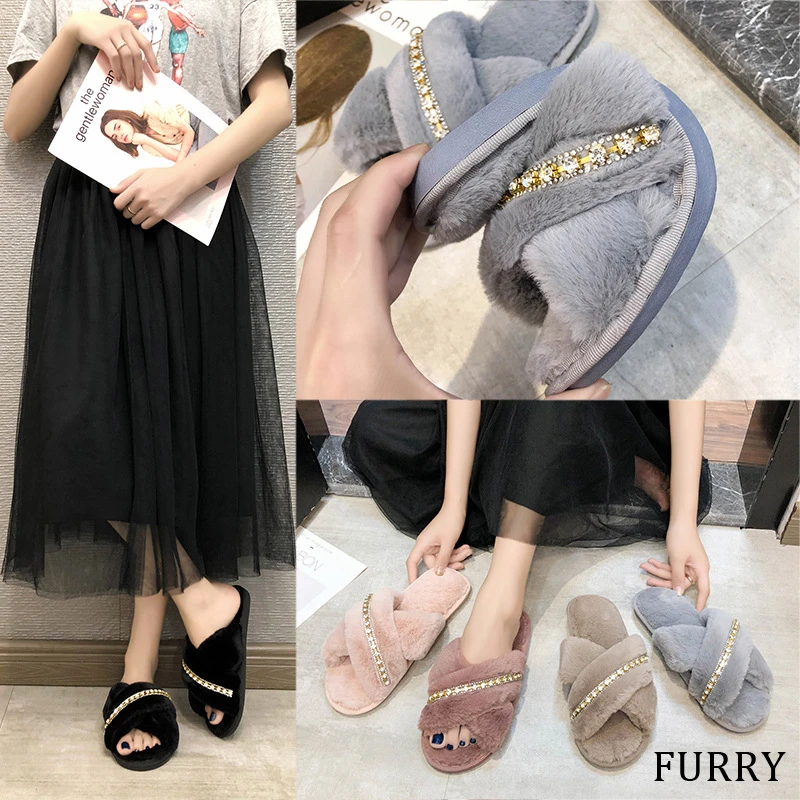 

woman Set in drill Slippers home shoes Keep warm non-slip Comfortable Ventilation