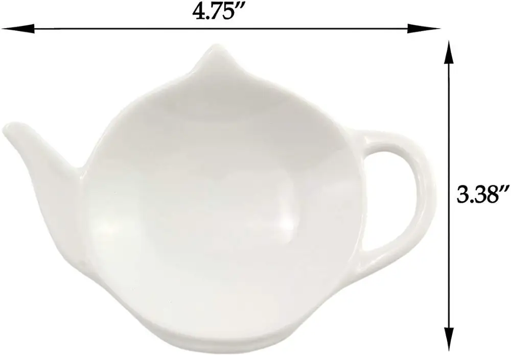 Ceramic tea bag dish, tea bag saucer for infuser mesh
