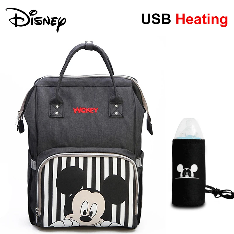 Сумка для подгузников disney, рюкзак, USB бутылочка, изоляционные сумки, Минни, Микки, большая емкость, для путешествий, Оксфорд, для кормления ребенка, Мумия, сумочка - Цвет: 8