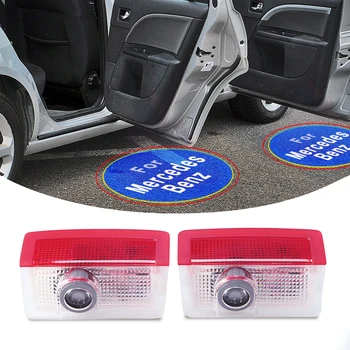 

VGETTING 2PCS Auto LED Door Light Courtesy Ghost Shadow Lamp Logo Door Welcome Light Accessories For Mercedes Benz
