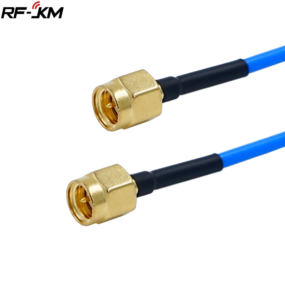 Multi-Purpose 10pcs RP-SMA Male To RP-SMA Male Blue RG405 086" Semi Flexible Coax Cable 10/15/20/30/50cm (Color : 10cm