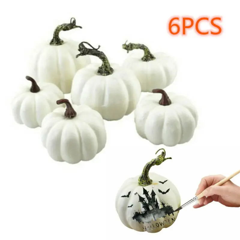 

6PCS Halloween Artificial Small Foam Pumpkin Simulation Props Garden Party Decor