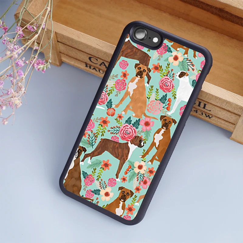 MaiYaCa боксер собака Винтаж цветочные чехол для телефона iPhone 5 6s 7 8 plus 11 pro X XR XS max samsung