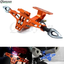 Универсальный CNC алюминиевый мотоцикл регулируемый угол номерной знак кронштейн для KTM Duke 200 390 125 RC125 RC200 RC390 125Duke