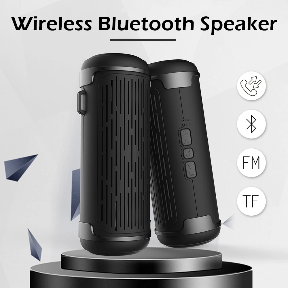2000 мАч Bluetooth музыкальный бас-динамик водонепроницаемый портативный открытый светодиодный беспроводной Колонка громкий динамик Поддержка TF карты FM радио Aux