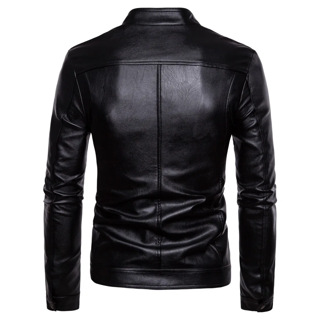 

MEN'S Leather Jacket 2018 Autumn New Style Stand Collar Sportsman Locomotive Leather Coat Washing PU Leather Jacket