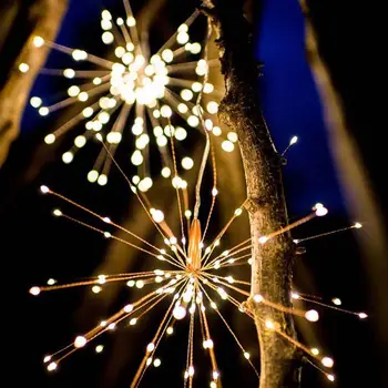

200 LEDs Firework Light Foldable Decorative String Lamp Remote Control 8 Modes