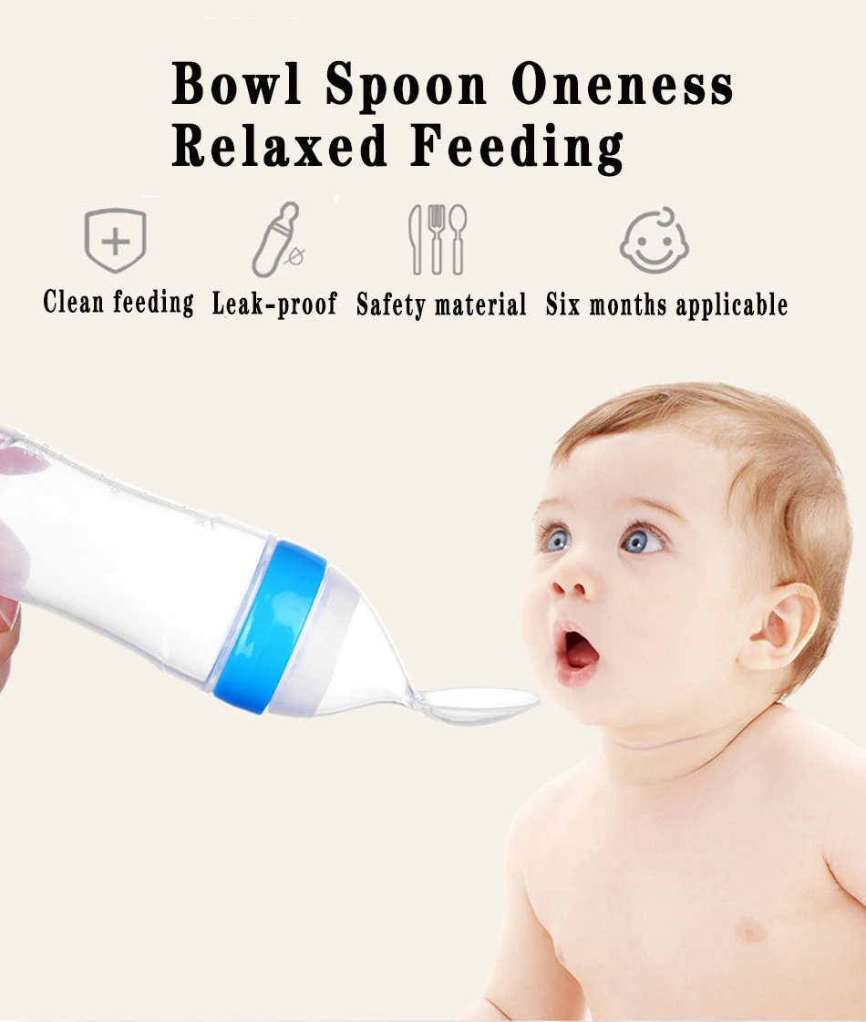 

Breastmilk Feeding Silicone Spoon Baby Medicament Supplementary Feeder Toddler Cereal Assisted Meal Bottle Safety Dishware Tools