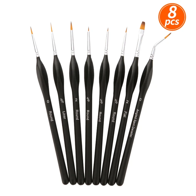 Miniature Detail Paint Brush Set - 12 Miniature Brushes for Art