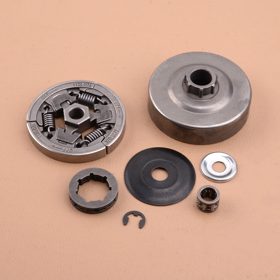 7Pcs 3/8 "7T Kit Cuscinetto Ago Pignone Tamburo Frizione Adatto Per Motosega Ms362 Stihl Ms 362