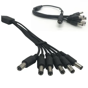 

DC 5.5 x 2.1 Male 1 to 2,3,4,5,6,8 Male To Male Plug DC Power Splitter Adapter For LED Strip CCTV Camera Cable