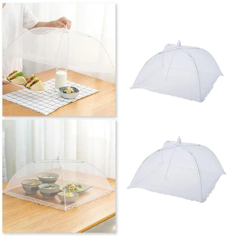 

Food Covers Umbrella For Home Picnic Protect Food Folding Washable Mesh Anti-Fly Mosquito Food Tent Covers Kitchen Gadgets