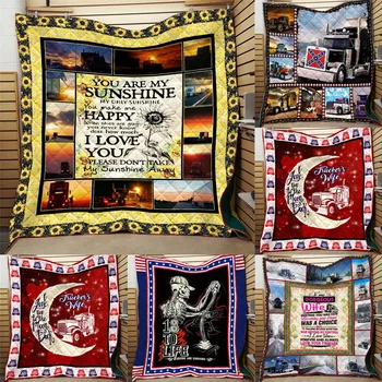 

SOFTBATFY Truck Driver Print All Season Quilt Bed Soft Warm Quilt Dropshipping