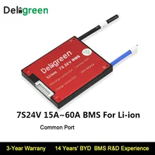 7S 25A 35A 45A 60A 24V PCM PCB BMS для 3,7 V LiNCM Аккумуляторный блок 18650 литий-ионный аккумулятор литий-полимерный скутер QNBBM