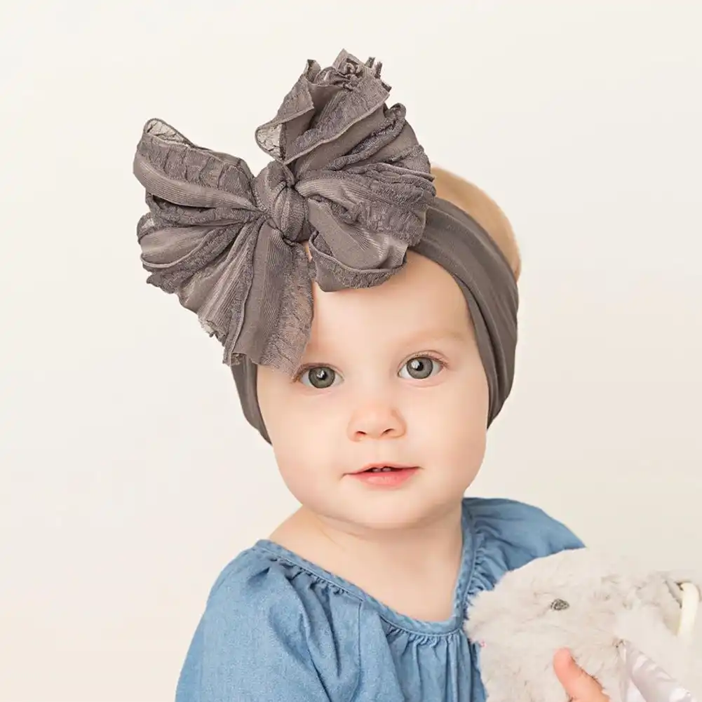 Hats Big Bowknot Flower Baby Headbands Knotted Infant Headwraps Newborn