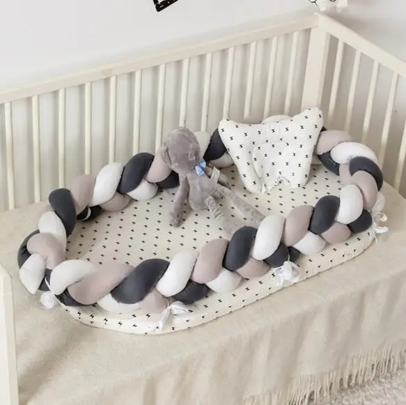 Переносная люлька для новорожденных, тканая детская кроватка, хлопковая койка для кормления, постельные принадлежности, безопасная защита BXX017 - Цвет: BXX017N-50X90X15cm