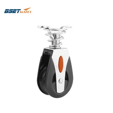 1500Lbs нагрузки шкив блок Универсальная головка одиночный шкив поворотный парусник скольжения подшипник блок веревка бегун лодка аксессуары для пилатеса