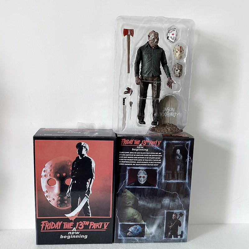 C with box NECA The 13th Friday Джейсон, Фредди Крюгер Leatherface бензопила Джон Карпентер Майкл Майерс это Pennywise Джокер фигурка - Цвет: C with box