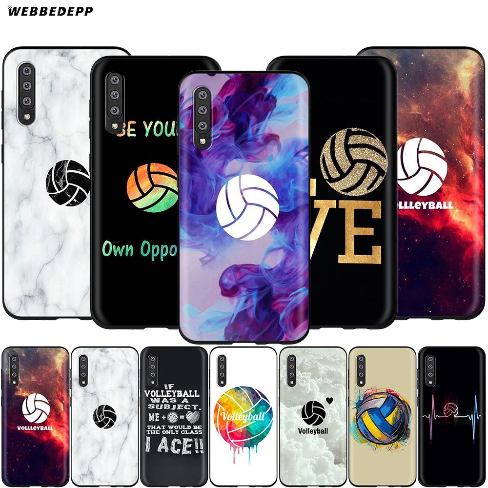 Webbedepp спортивный чехол для волейбола Samsung Galaxy S7 S8 S9 S10 Plus Edge Note 10 8 9 A10 A20 A30 A40 A50 A60 A70 |