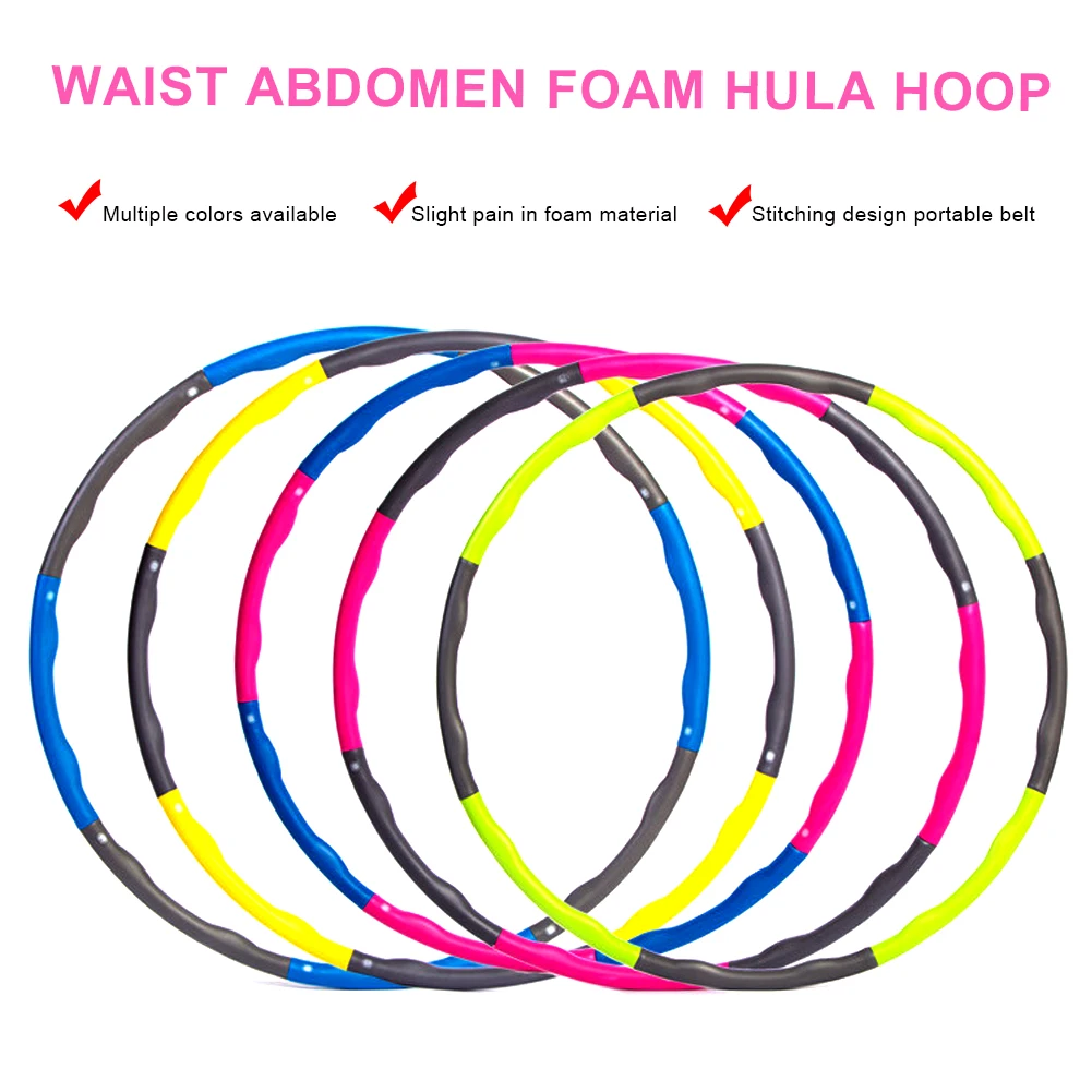 Hoop Yoga Waist Exercise Slimming Sport Hoops Massage Loops Slimming Gymnastic Ring Adjustable Size Easy to Install Durable