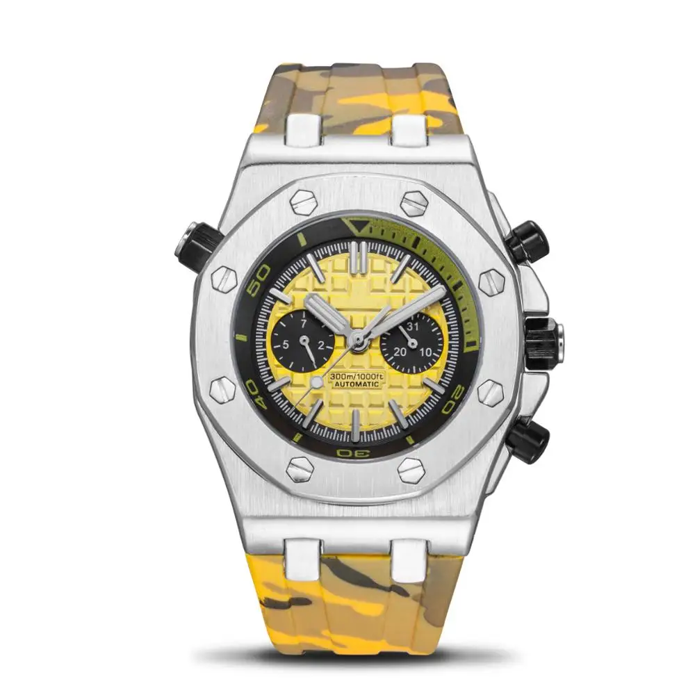 Высококачественные известные Механические Мужские наручные часы автоматический ход Мужские t спортивные часы мужские королевские дубовые дизайнерские часы офшорные наручные часы